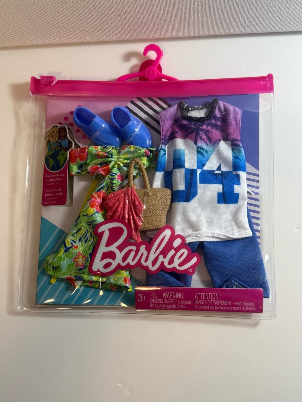Barbie Ken Fashions 2-Pack Tropical Dress & Tote shirt shorts *new*